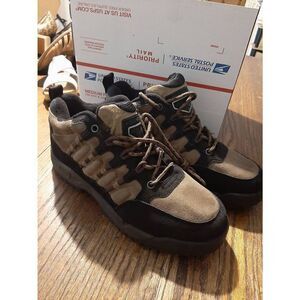 Size 10 Oak Harbor Dallas Leather Brown Black Lace Up Shoes Boots